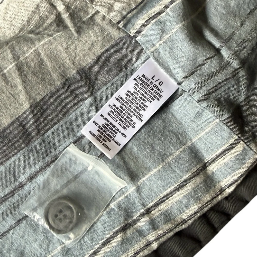 Aeropostale Men's Hooded Utility Jacket - Slate Gray - Picture 8 of 9